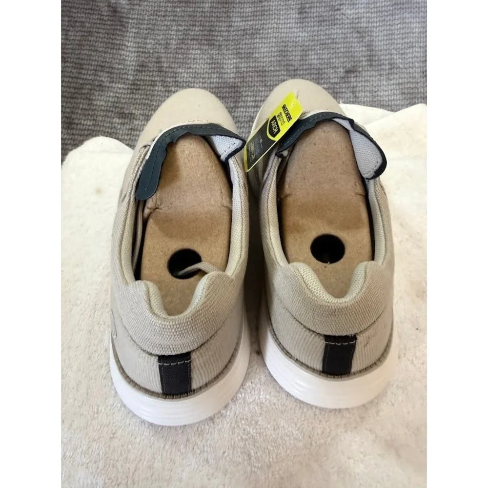 Skechers Goga Mat Arch Mens Tan Beige Lace Up Sneakers Air Cooled Memory Foam